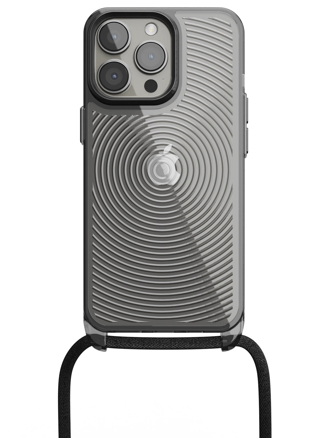 Clear Spiral Crossbody Sling Case - iPhone 13 Pro (Clear - Black)