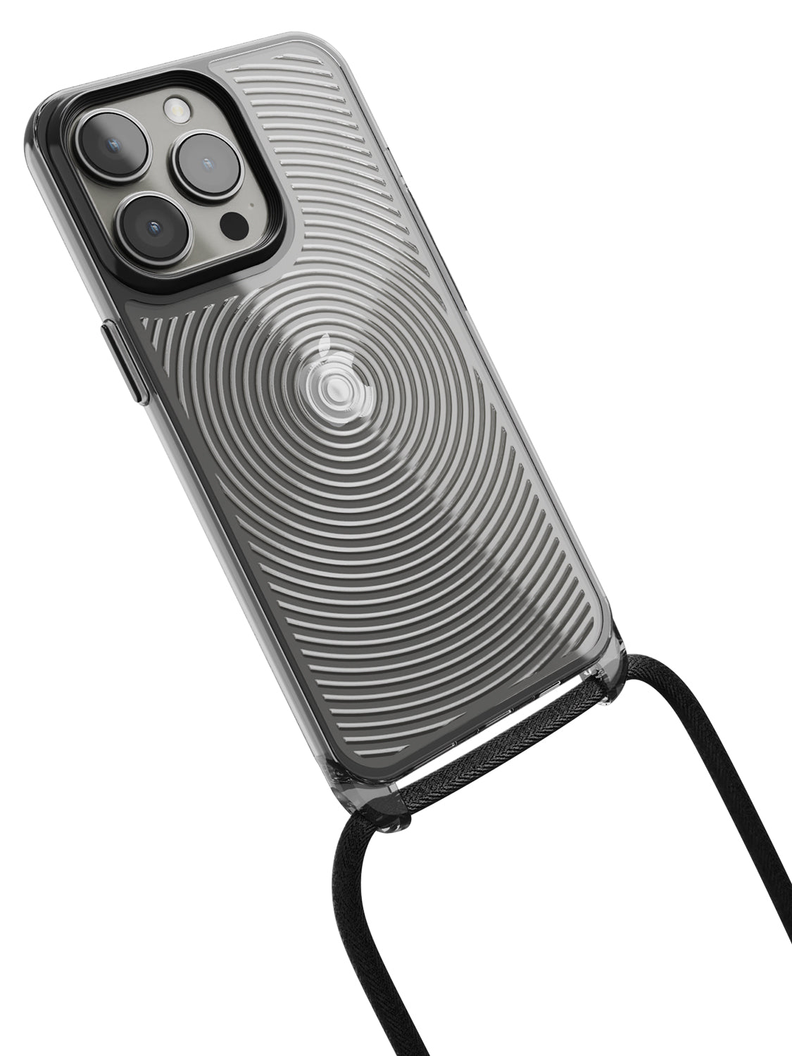 Clear Spiral Crossbody Sling Case - iPhone 13 Pro (Clear - Black)