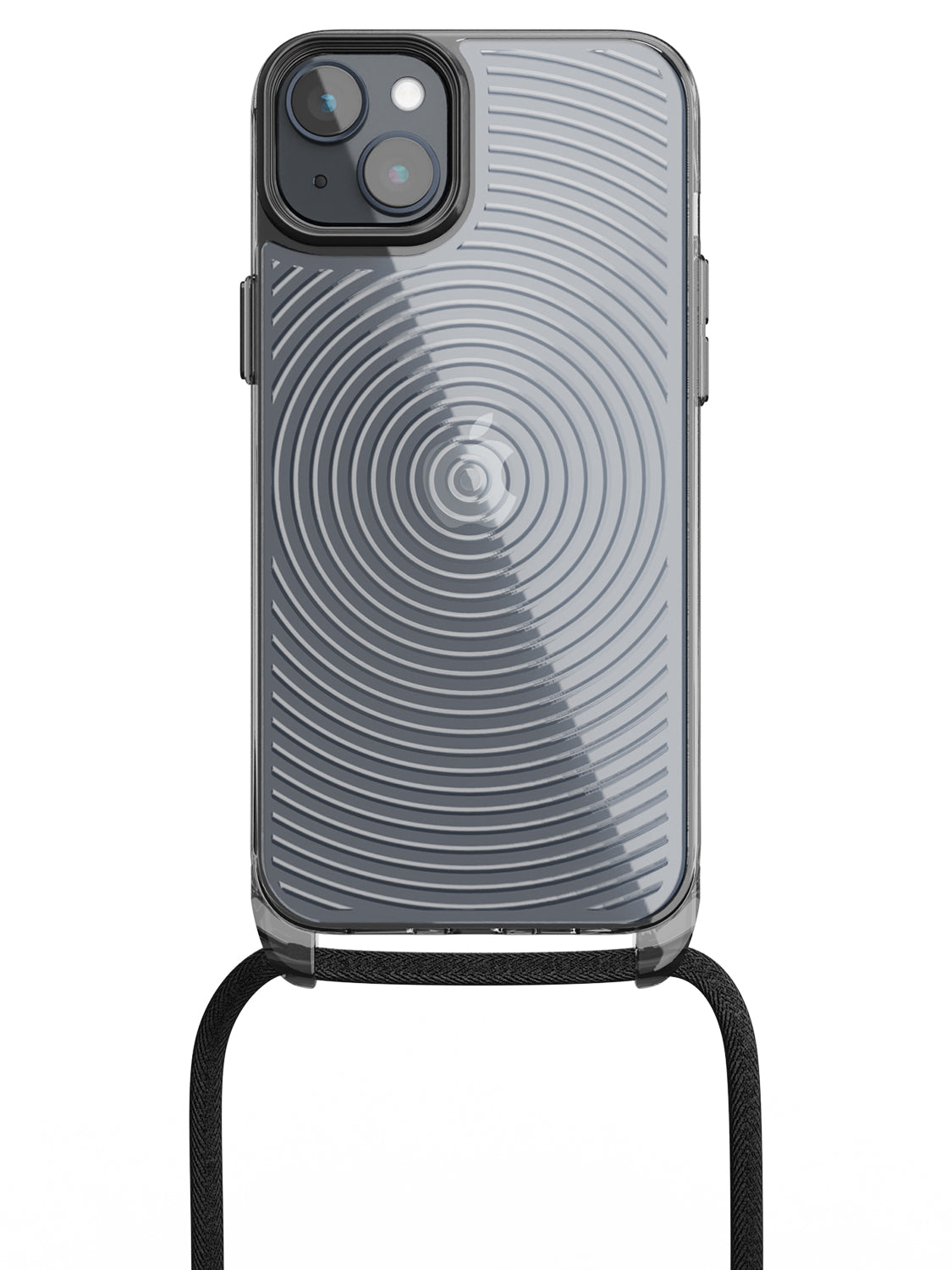Clear Spiral Crossbody Sling Case - iPhone 14 Plus (Clear - Black)