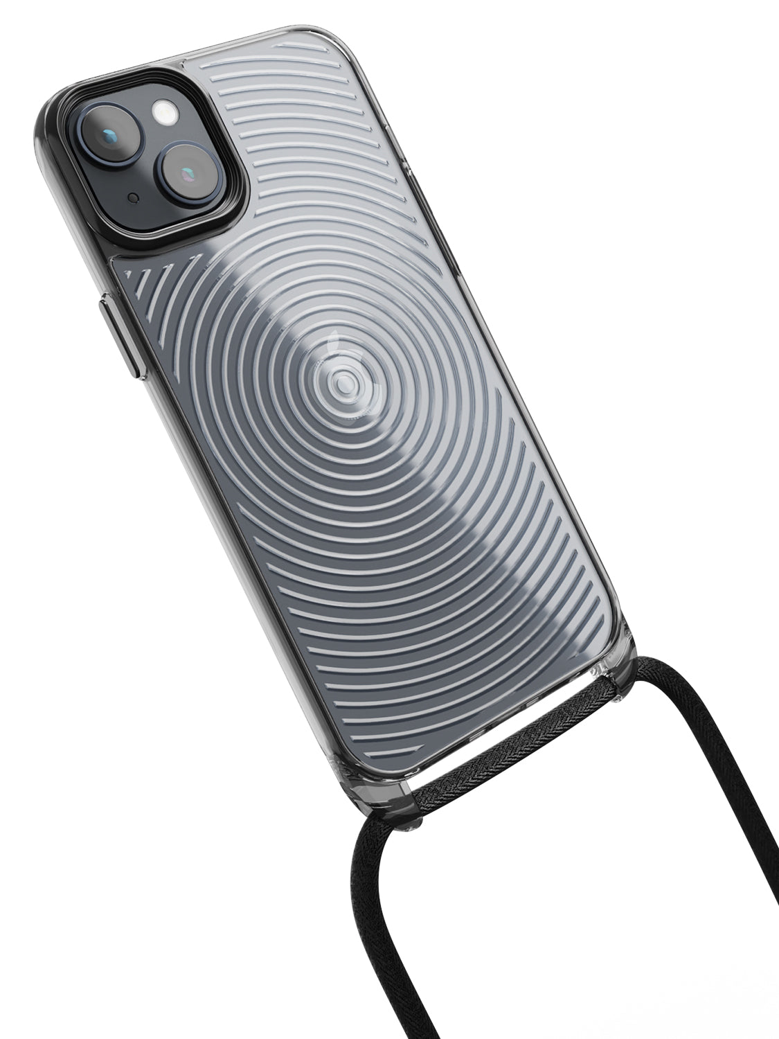 Clear Spiral Crossbody Sling Case - iPhone 14 Plus (Clear - Black)