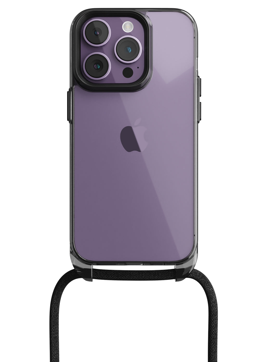 Clear Crossbody Sling Case - iPhone 14 Pro (Clear - Black)