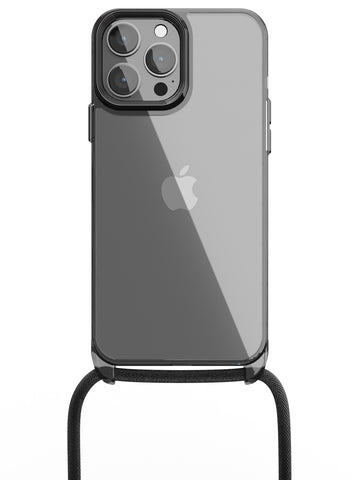 Clear Crossbody Sling Case - iPhone 13 Pro Max (Clear - Black)