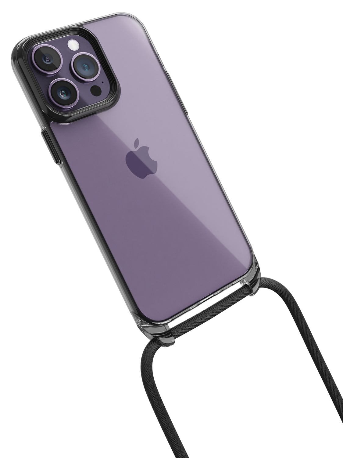 Clear Crossbody Sling Case - iPhone 14 Pro Max (Clear - Black)