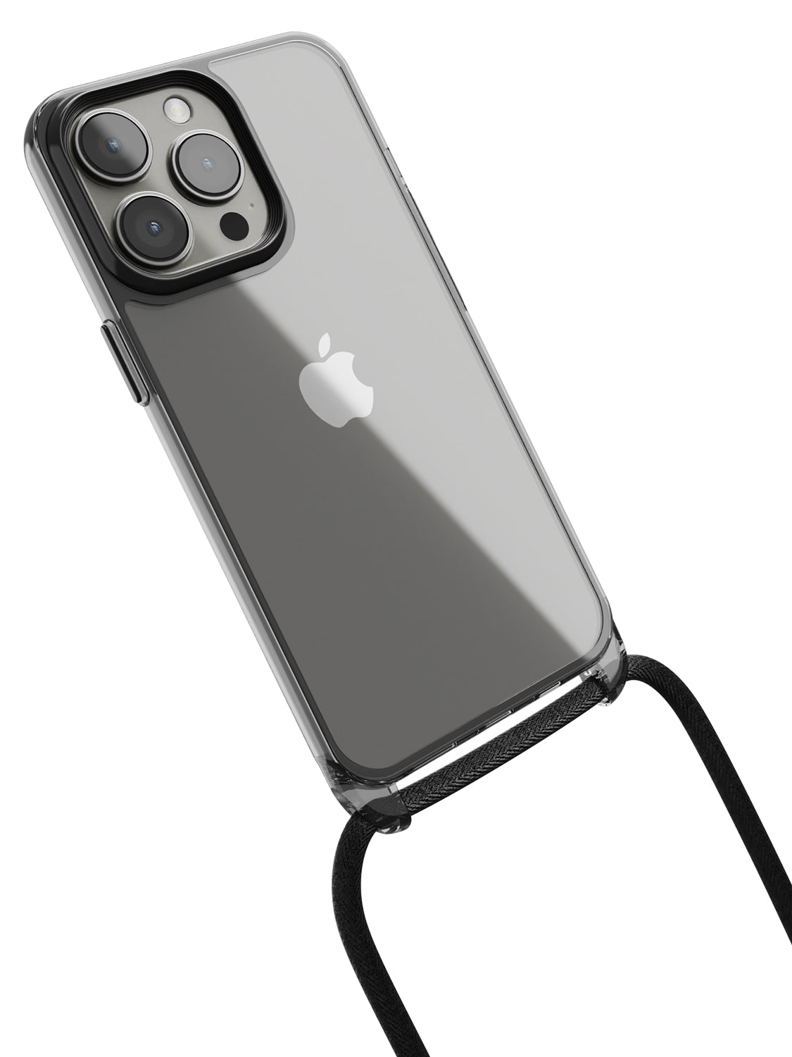 Clear Crossbody Sling Case - iPhone 13 Pro (Clear - Black)