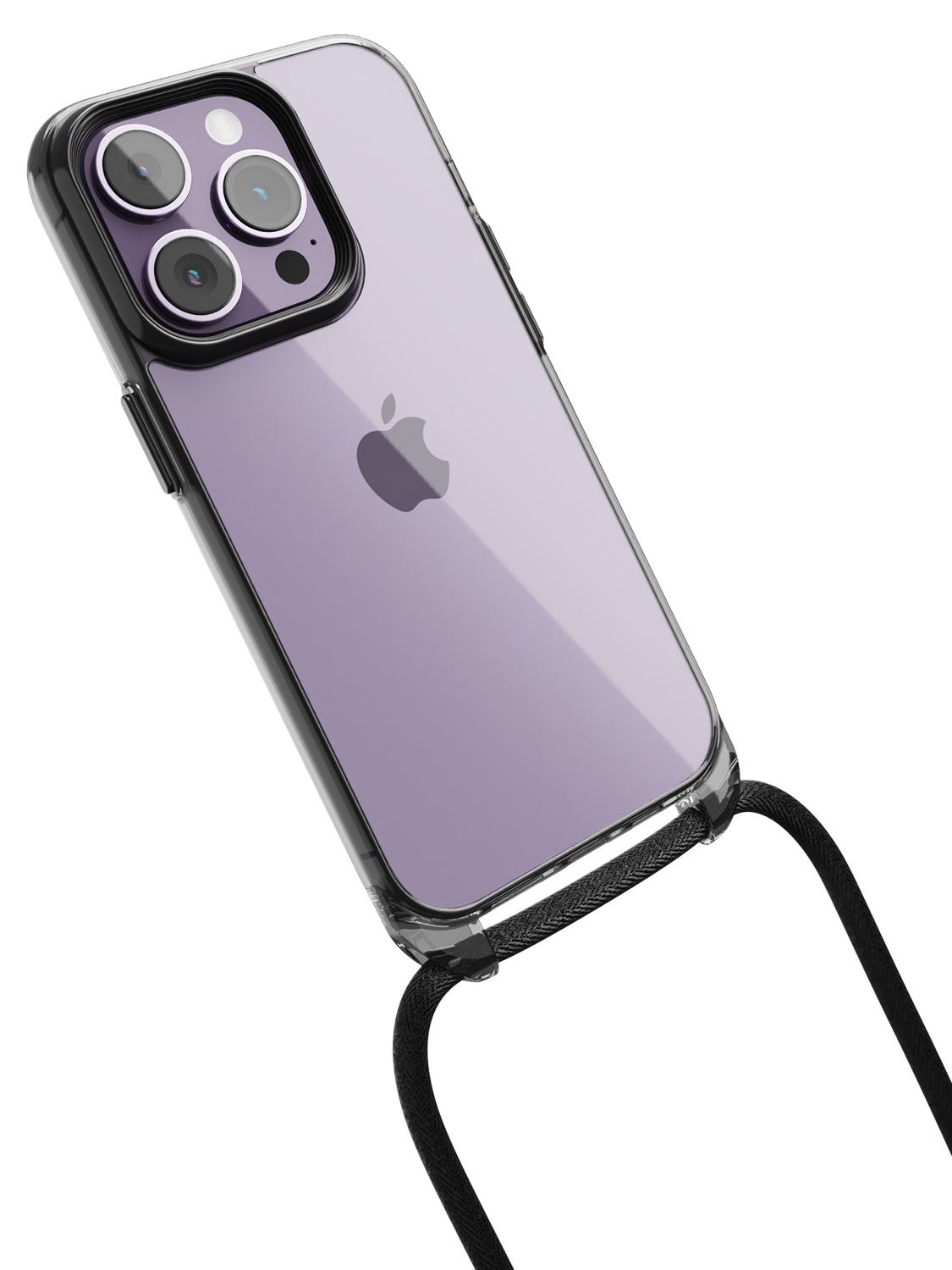 Clear Crossbody Sling Case - iPhone 14 Pro (Clear - Black)