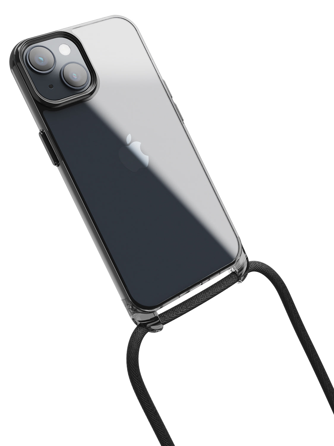 Clear Crossbody Sling Case - iPhone 14 (Clear - Black)