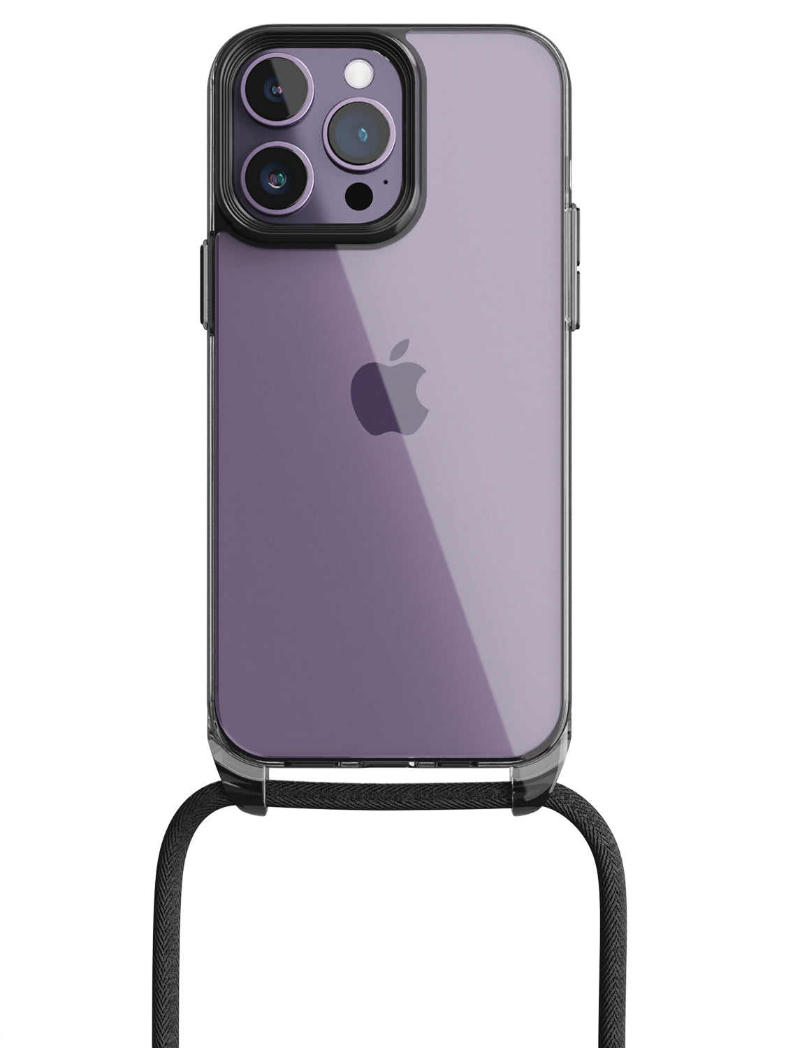 Clear Crossbody Sling Case - iPhone 14 Pro Max (Clear - Black)