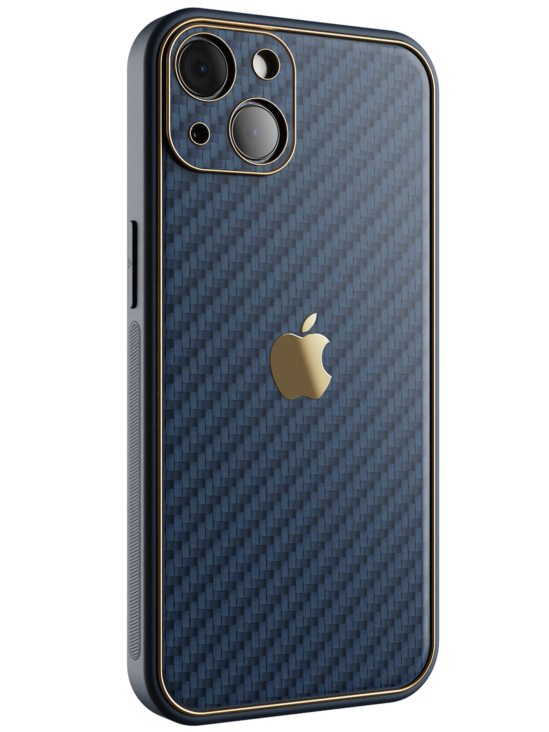 Carbon Leather Chrome Case for iPhone 15