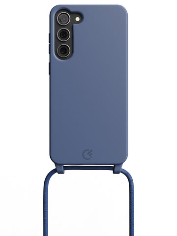 Silicon Crossbody Sling Case - Galaxy S23 Plus (Blue - Rope)