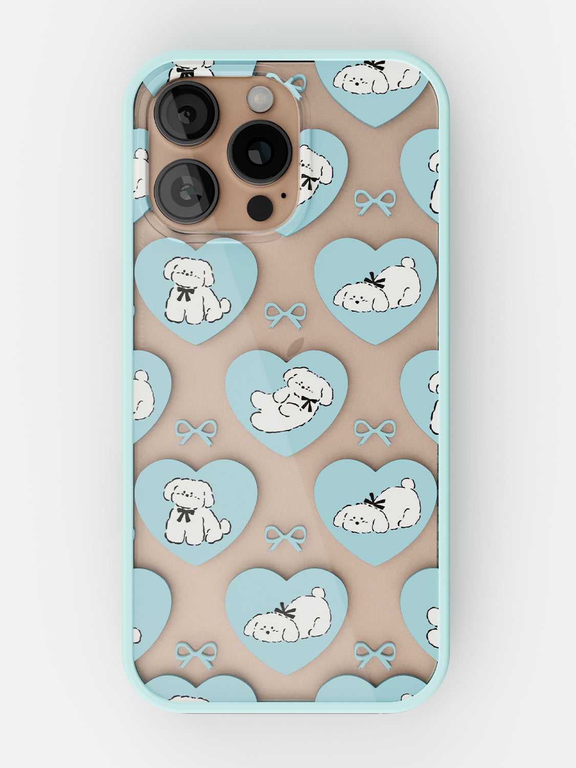 Puppy Love Printed Clear Case - iPhone 16 Pro (Light Blue)