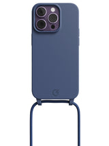 Silicon Crossbody Sling Case - iPhone 14 Pro (Blue - Rope)