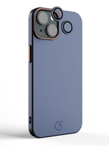 Solid Shade Snap Hard Case with Lens Guard & Stand - iPhone 14 (Navy Blue)