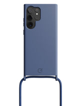 Silicon Crossbody Sling Case - Galaxy S22 Ultra (Blue - Rope)