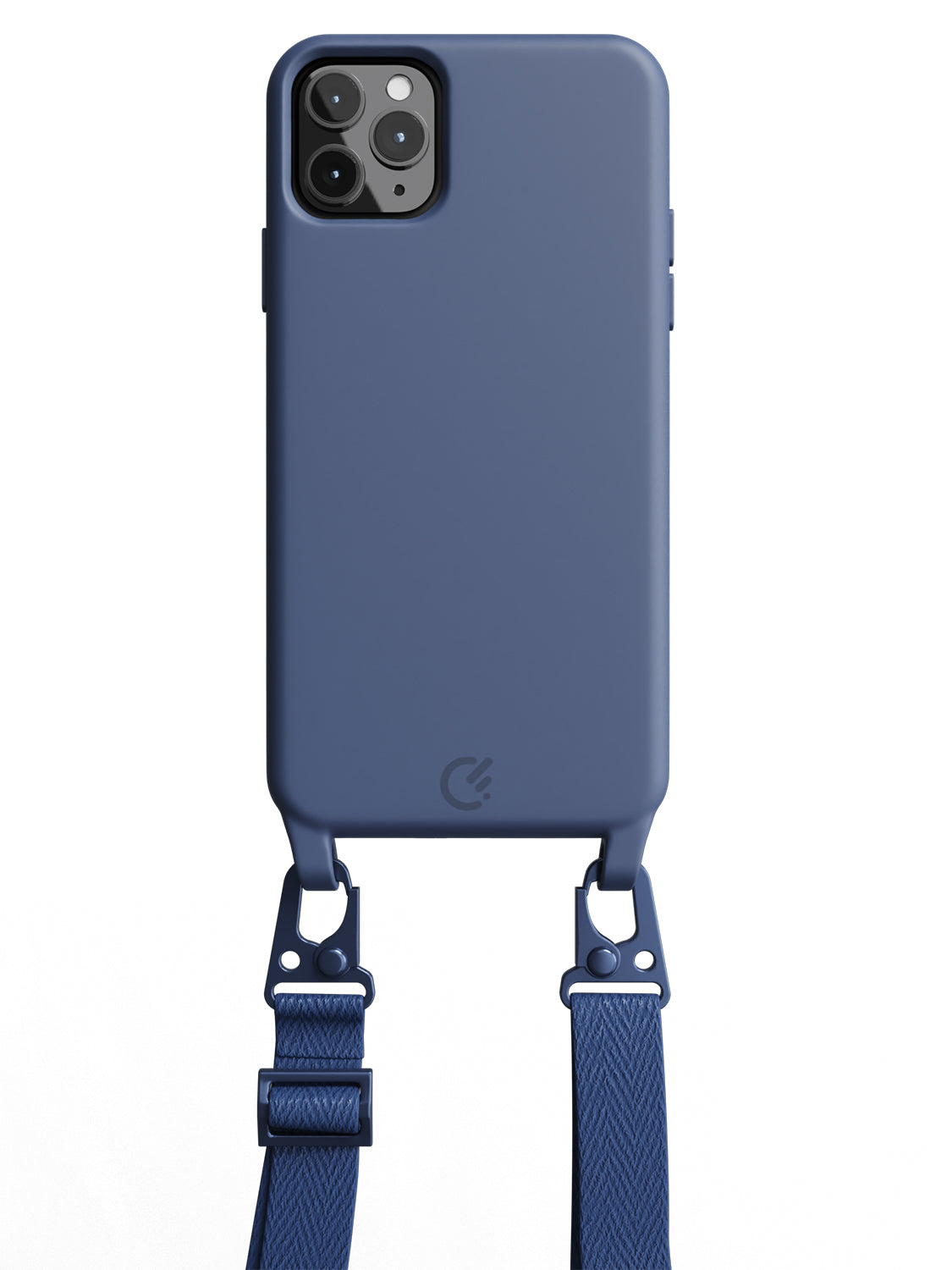 Silicon Crossbody Sling Case - iPhone 11 Pro Max (Blue - Lanyard)