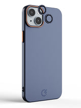 Solid Shade Snap Hard Case with Lens Guard & Stand - iPhone 15 Plus (Navy Blue)