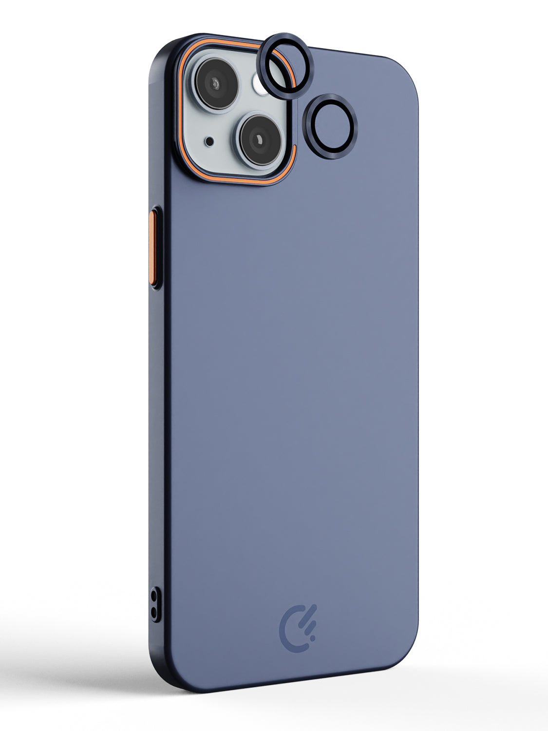Solid Shade Snap Hard Case with Lens Guard & Stand - iPhone 15 Plus (Navy Blue)