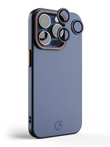 Solid Shade Snap Hard Case with Lens Guard & Stand - iPhone 14 Pro (Navy Blue)