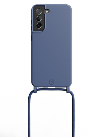 Silicon Crossbody Sling Case - Galaxy S21 FE (Blue - Rope)