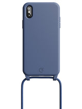 Silicon Crossbody Sling Case - iPhone X / XS (Blue - Rope)