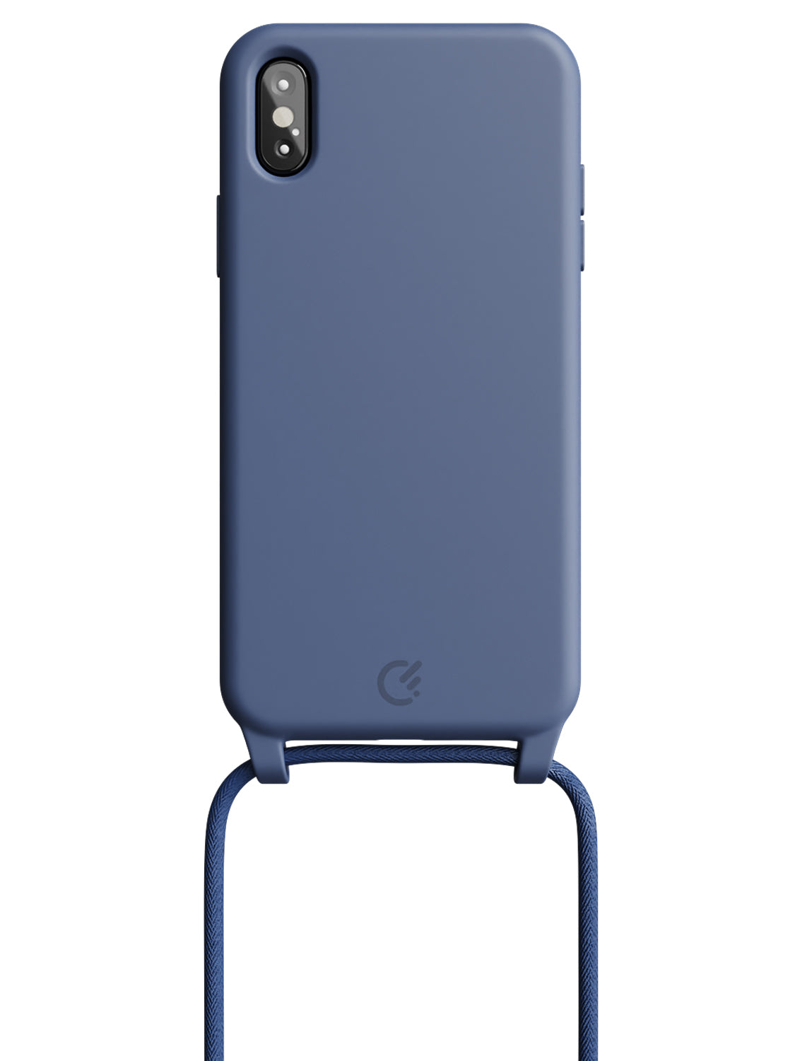 Silicon Crossbody Sling Case - iPhone X / XS (Blue - Rope)