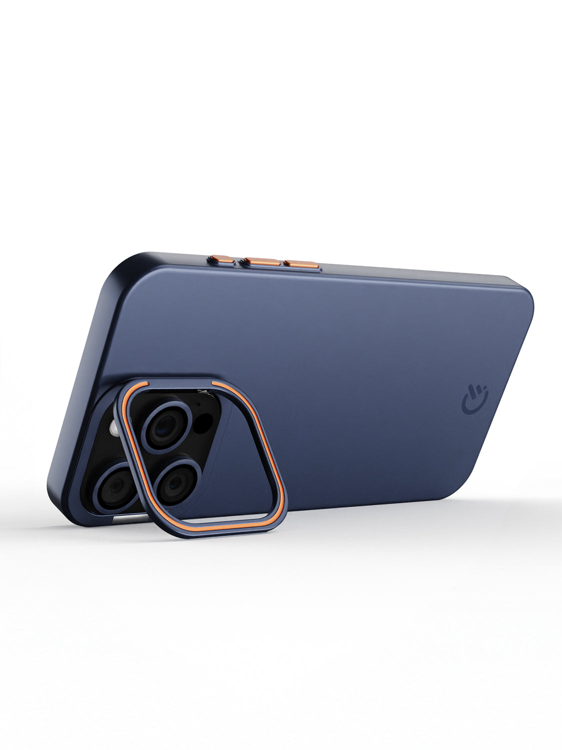 Solid Shade Snap Hard Case with Lens Guard & Stand - iPhone 14 Pro Max (Navy Blue)