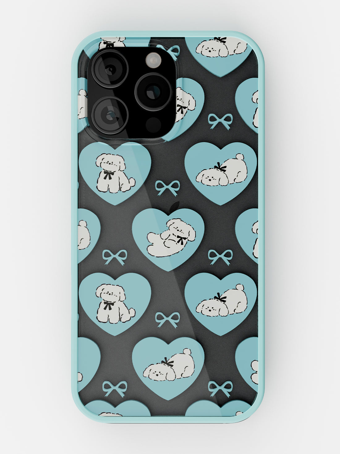 Puppy Love Printed Clear Case - iPhone 16 Pro Max (Light Blue)