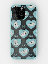 Puppy Love Printed Clear Case - iPhone 16 Pro (Light Blue)