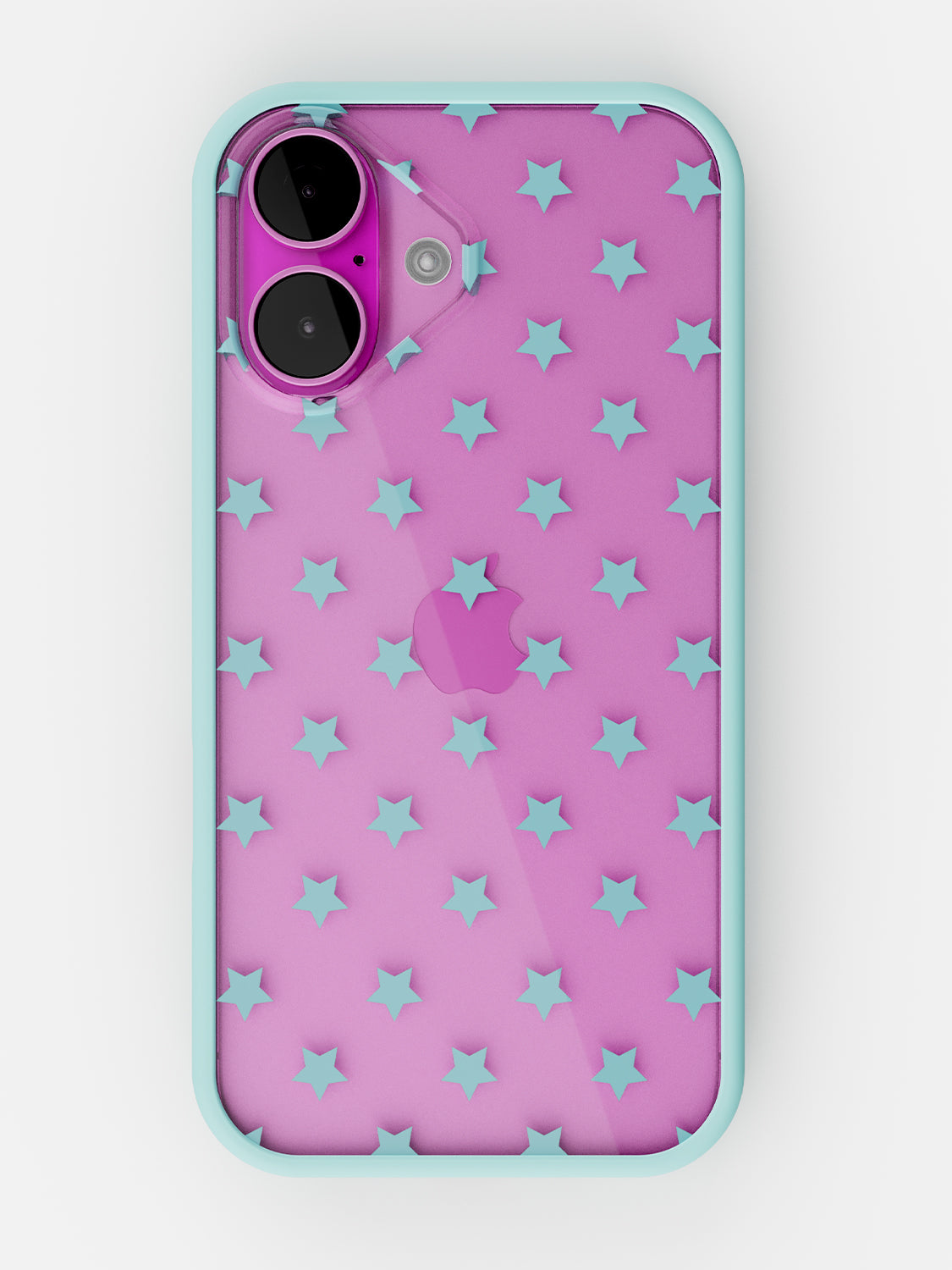 Starfield Printed Clear Case - iPhone 16 (Light Blue)