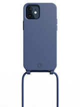 Silicon Crossbody Sling Case - iPhone 12 (Blue - Rope)