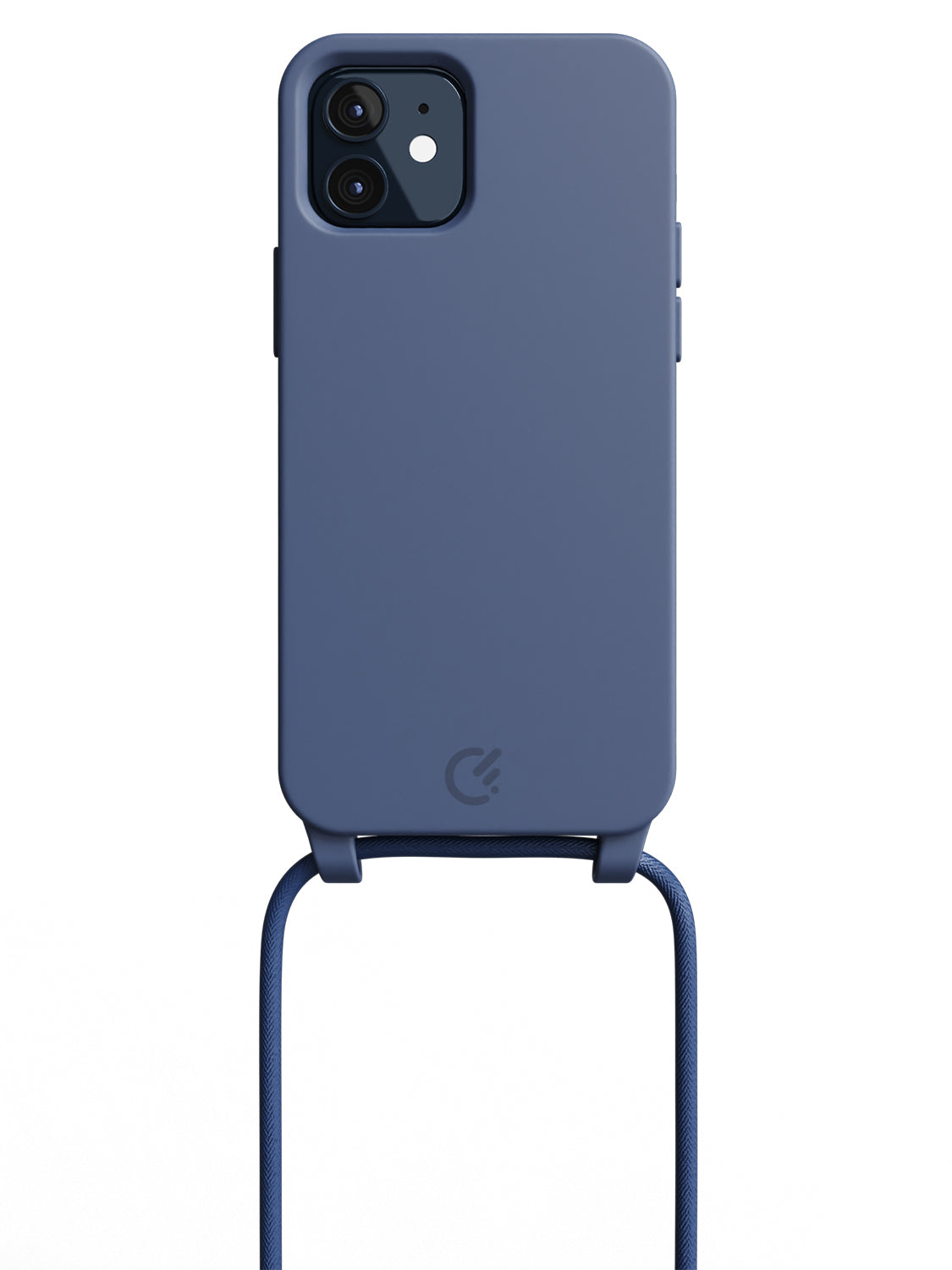 Silicon Crossbody Sling Case - iPhone 12 (Blue - Rope)