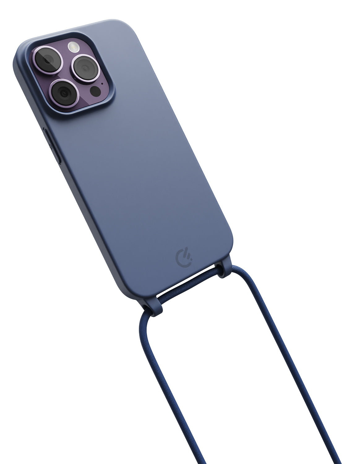Silicon Crossbody Sling Case - iPhone 14 Pro (Blue - Rope)