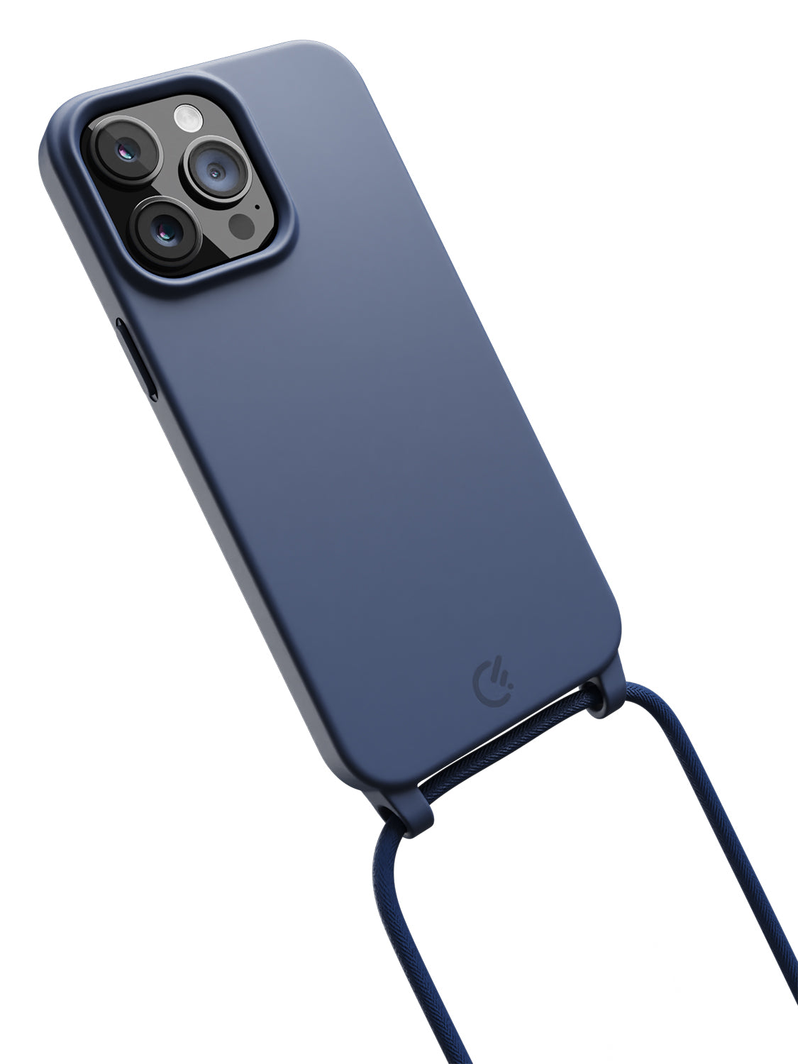 Silicon Crossbody Sling Case - iPhone 14 Pro Max (Blue - Rope)