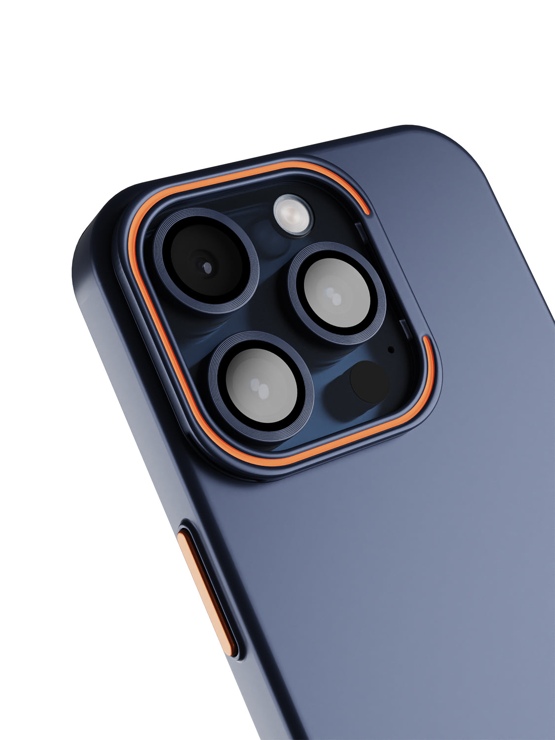 Solid Shade Snap Hard Case with Lens Guard & Stand - iPhone 14 Pro (Navy Blue)