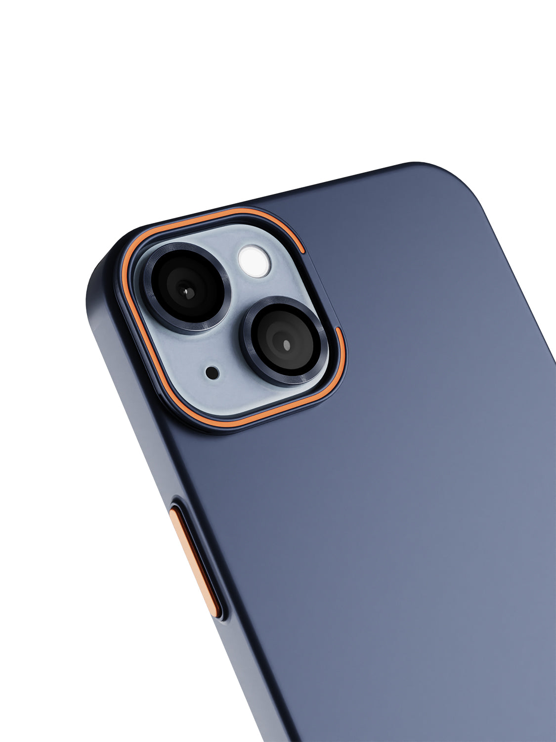 Solid Shade Snap Hard Case with Lens Guard & Stand - iPhone 15 Plus (Navy Blue)