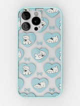 Puppy Love Printed Clear Case - iPhone 16 Pro Max (Light Blue)