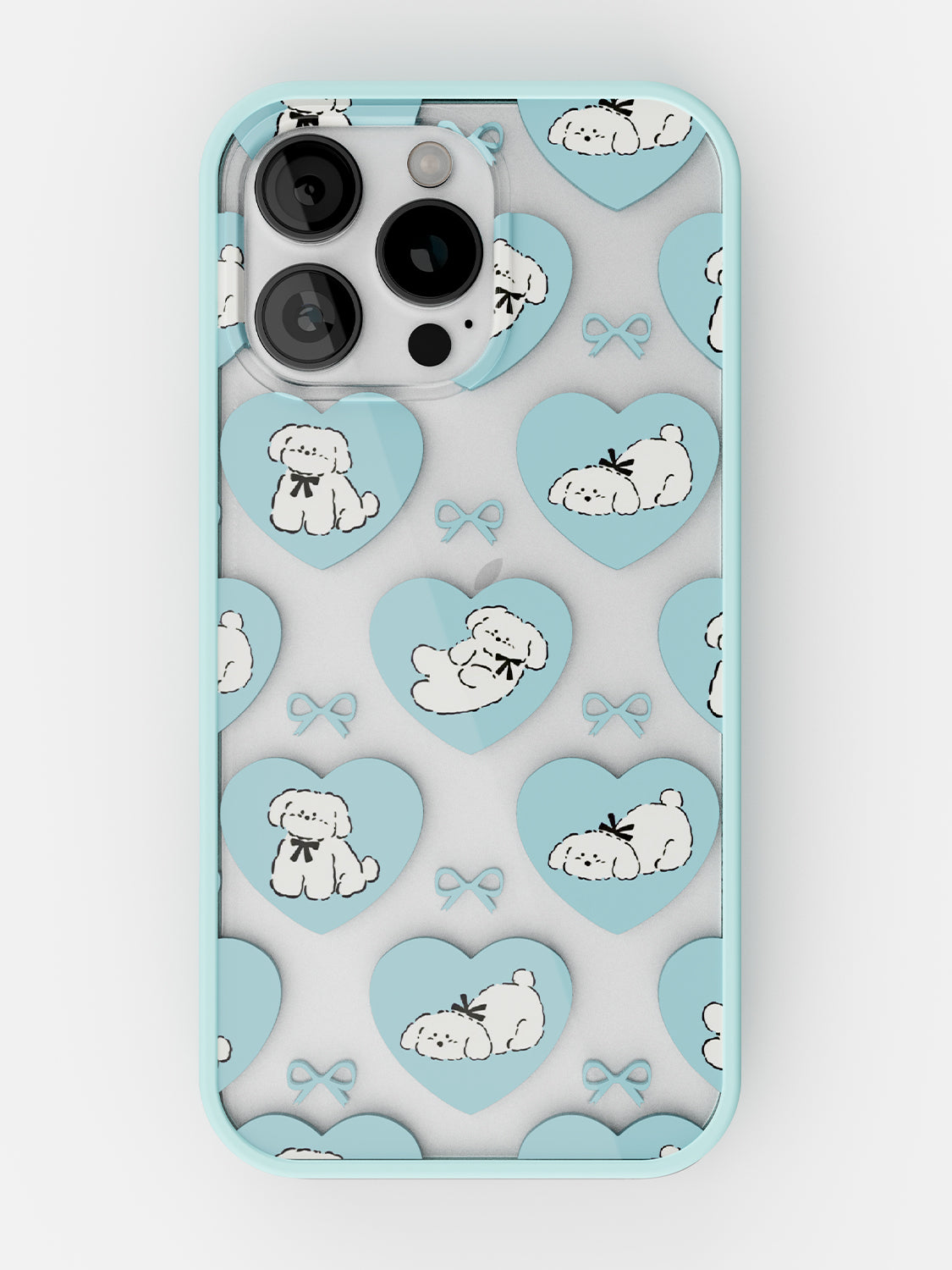Puppy Love Printed Clear Case - iPhone 16 Pro Max (Light Blue)