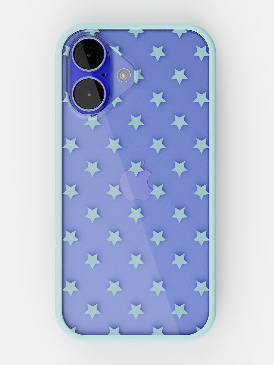 Starfield Printed Clear Case - iPhone 16 (Light Blue)
