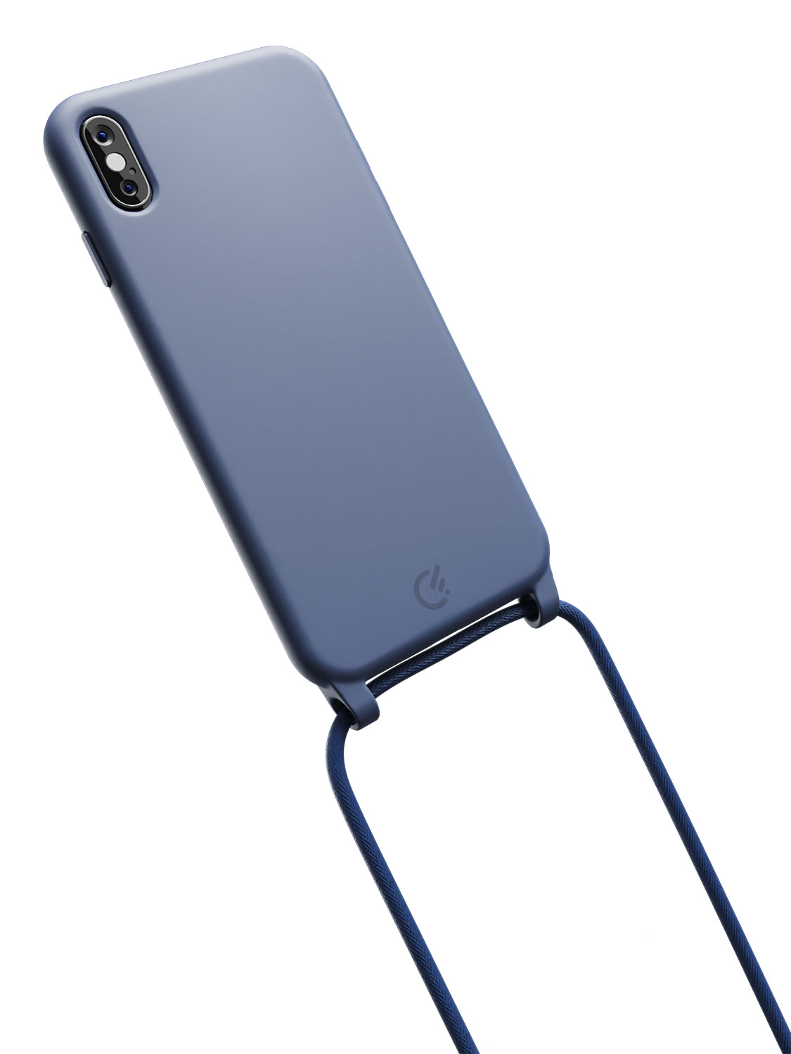 Silicon Crossbody Sling Case - iPhone XS Max (Blue - Rope)
