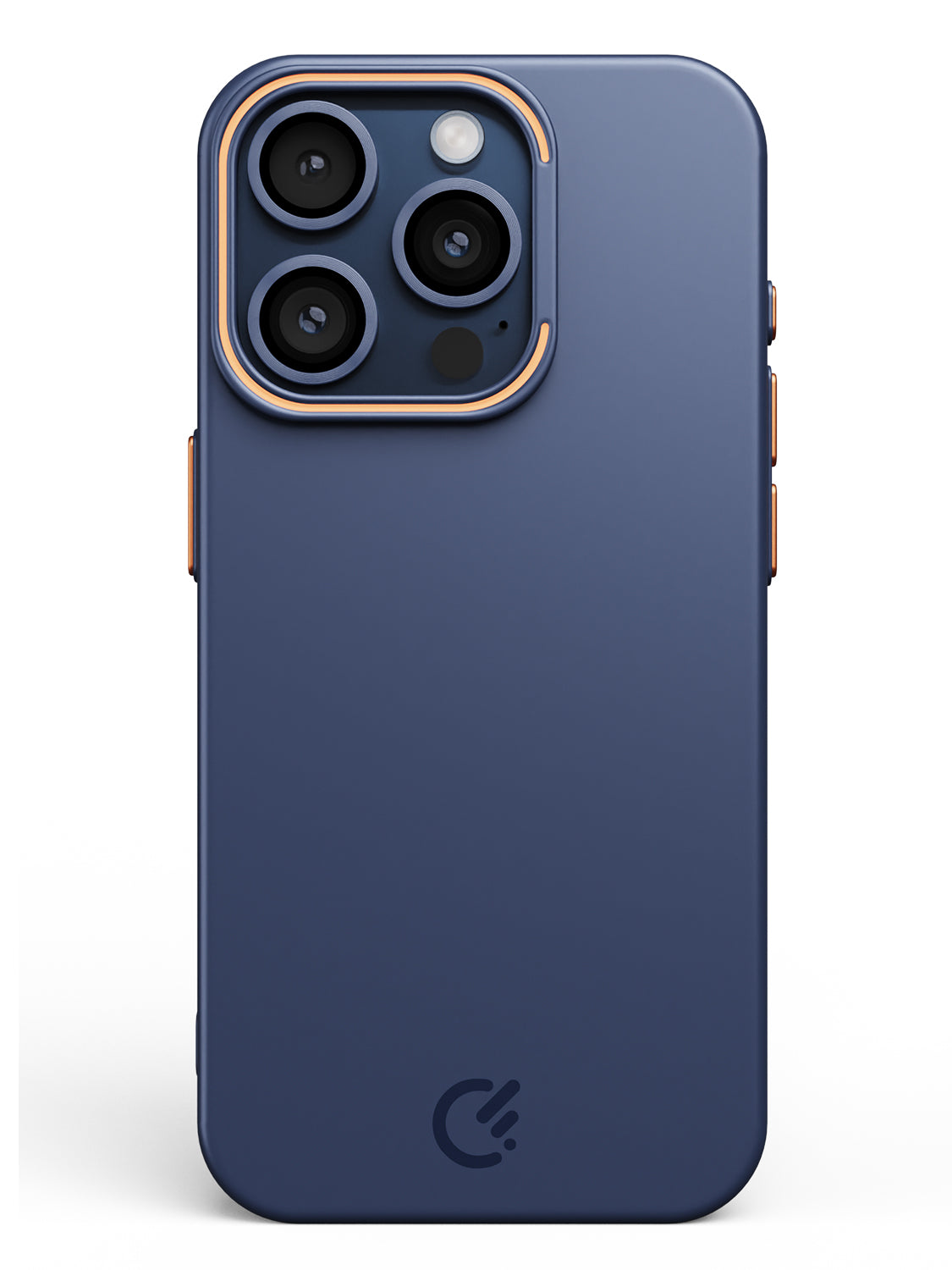 Solid Shade Snap Hard Case with Lens Guard & Stand - iPhone 14 Pro (Navy Blue)