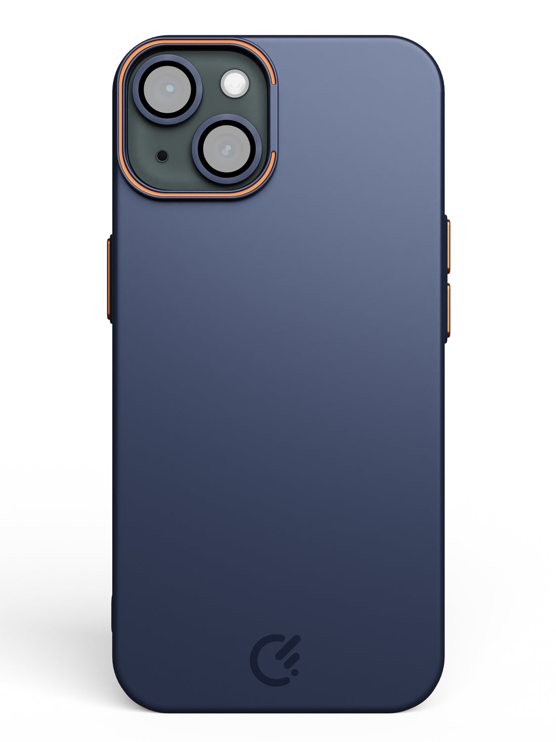 Solid Shade Snap Hard Case with Lens Guard & Stand - iPhone 14 (Navy Blue)