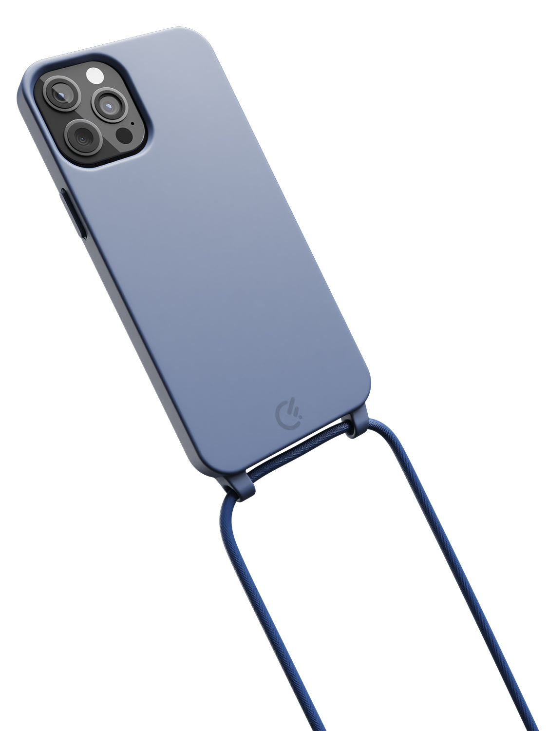 Silicon Crossbody Sling Case - iPhone 12 Pro Max (Blue - Rope)