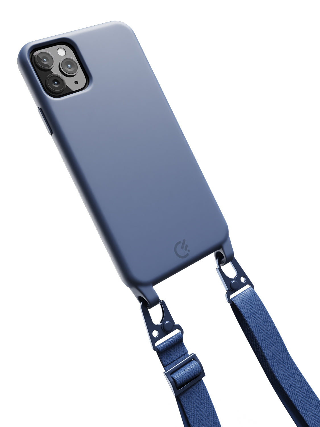 Silicon Crossbody Sling Case - iPhone 11 Pro Max (Blue - Lanyard)