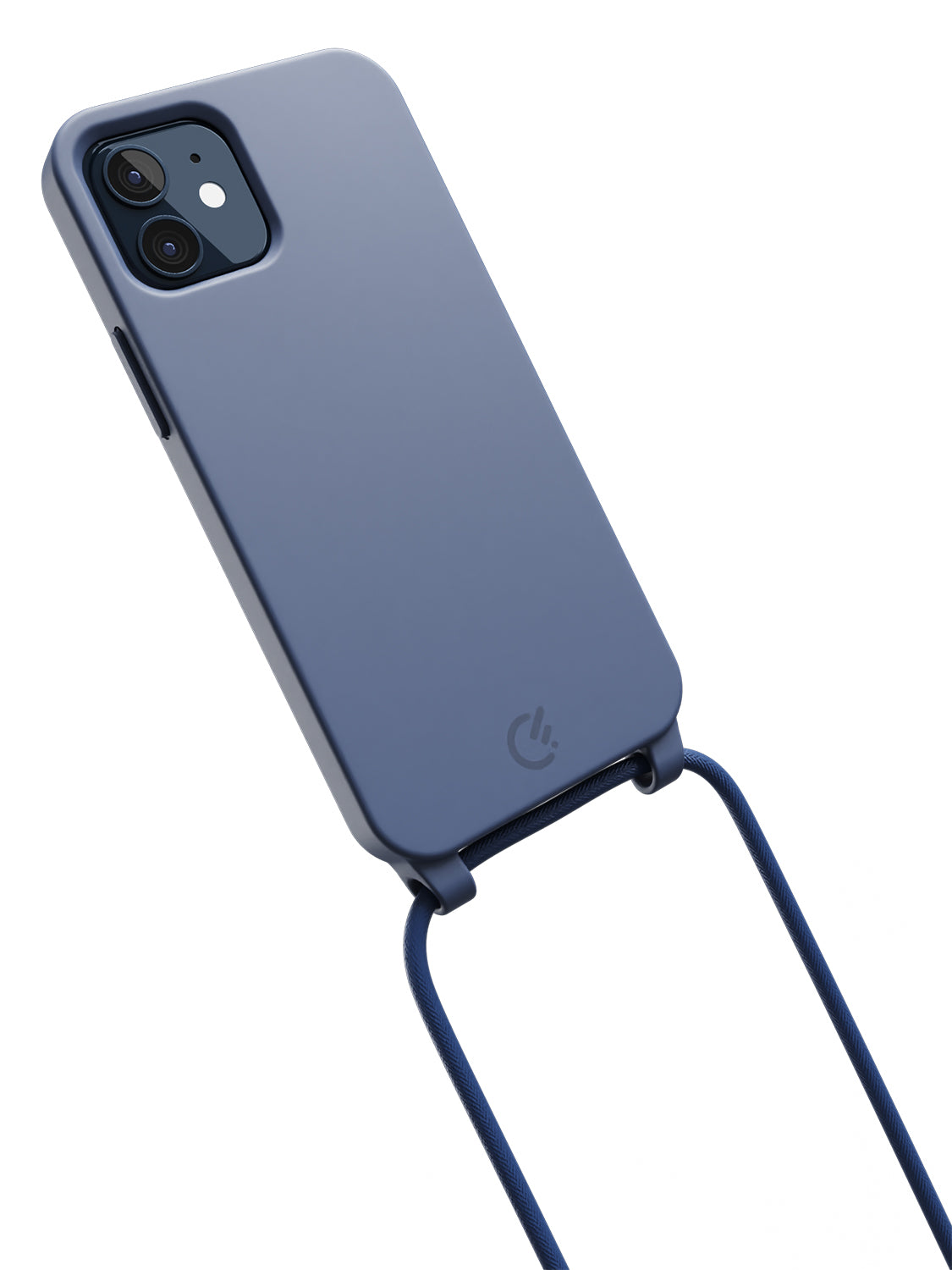 Silicon Crossbody Sling Case - iPhone 12 (Blue - Rope)