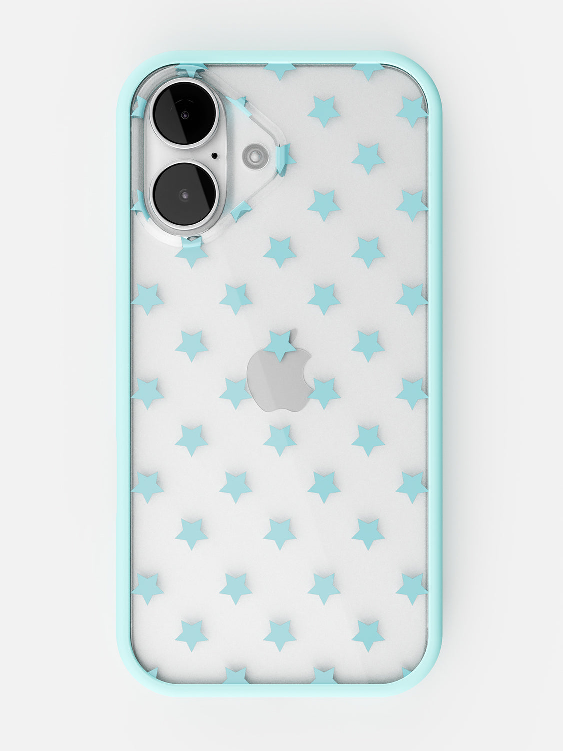 Starfield Printed Clear Case - iPhone 16 (Light Blue)