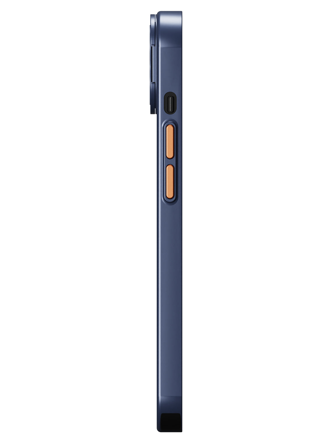 Solid Shade Snap Hard Case with Lens Guard & Stand - iPhone 14 (Navy Blue)