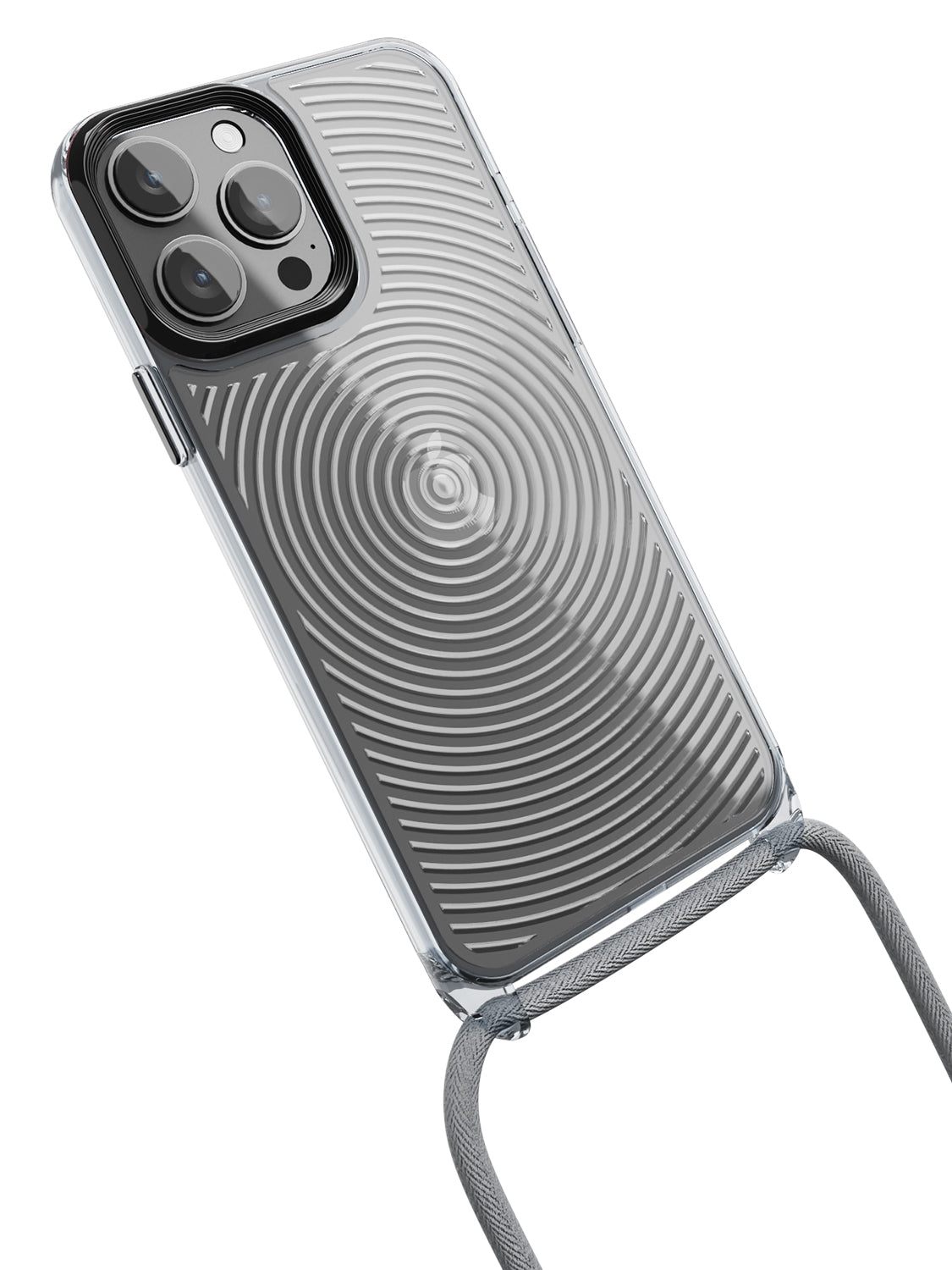 Clear Spiral Crossbody Sling Case - iPhone 13 Pro Max (Clear - Blue)