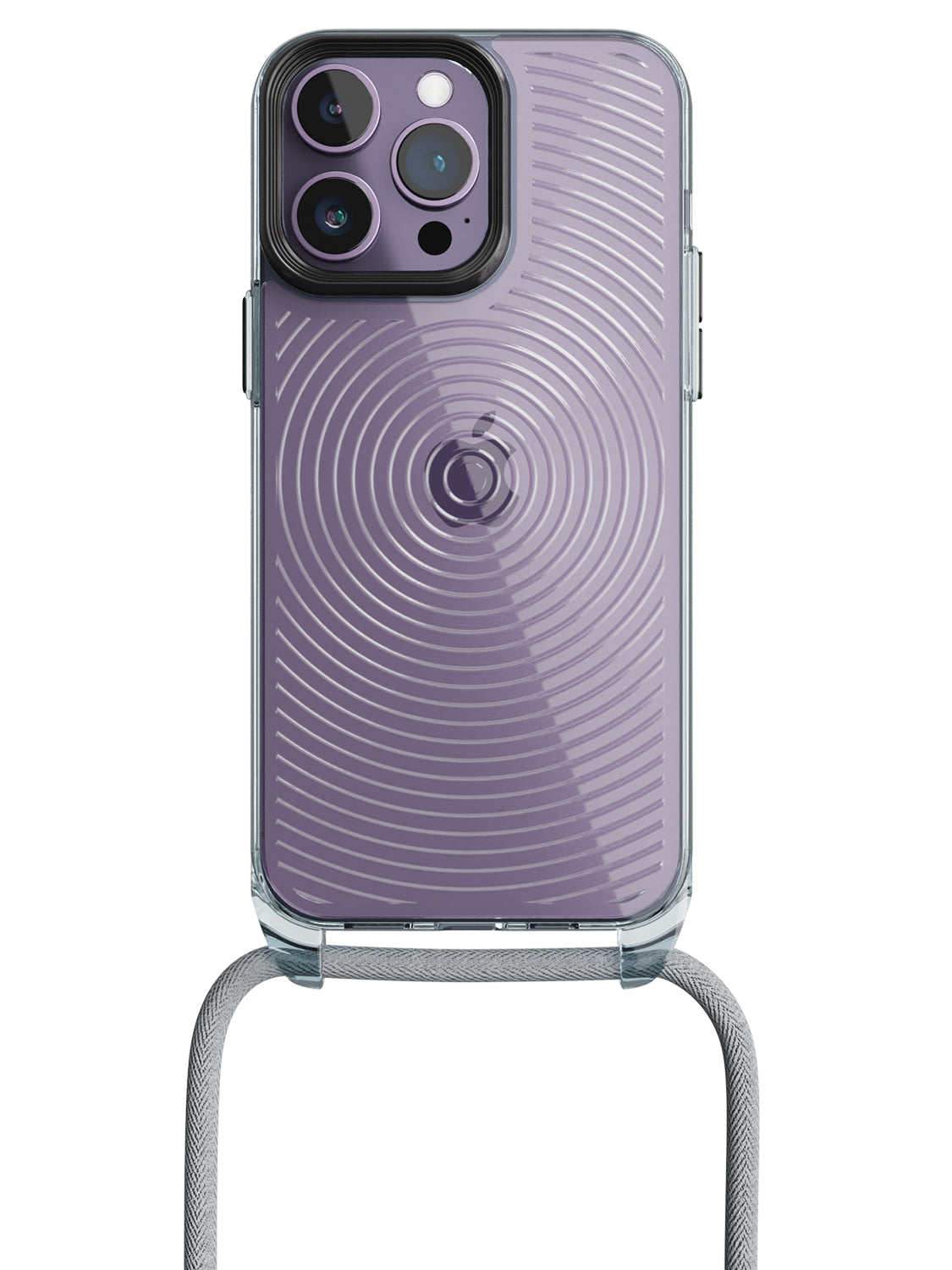 Clear Spiral Crossbody Sling Case - iPhone 14 Pro Max (Clear - Blue)