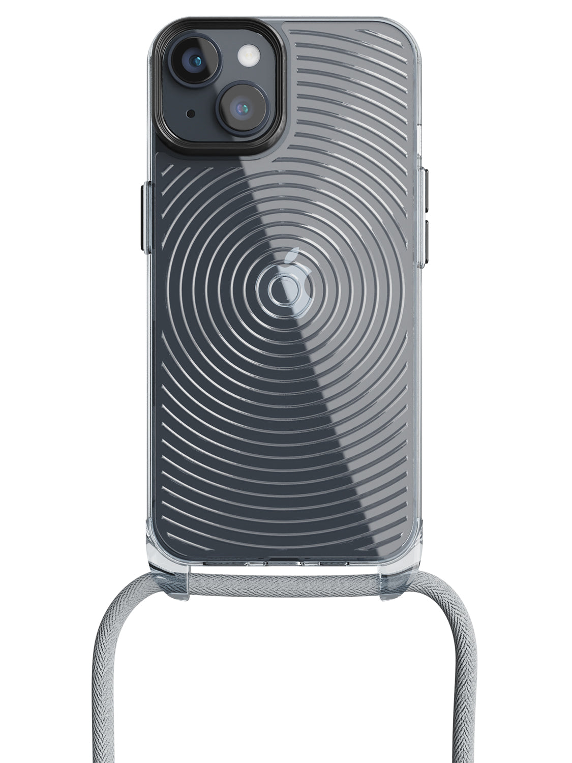 Clear Spiral Crossbody Sling Case - iPhone 14 (Clear - Blue)