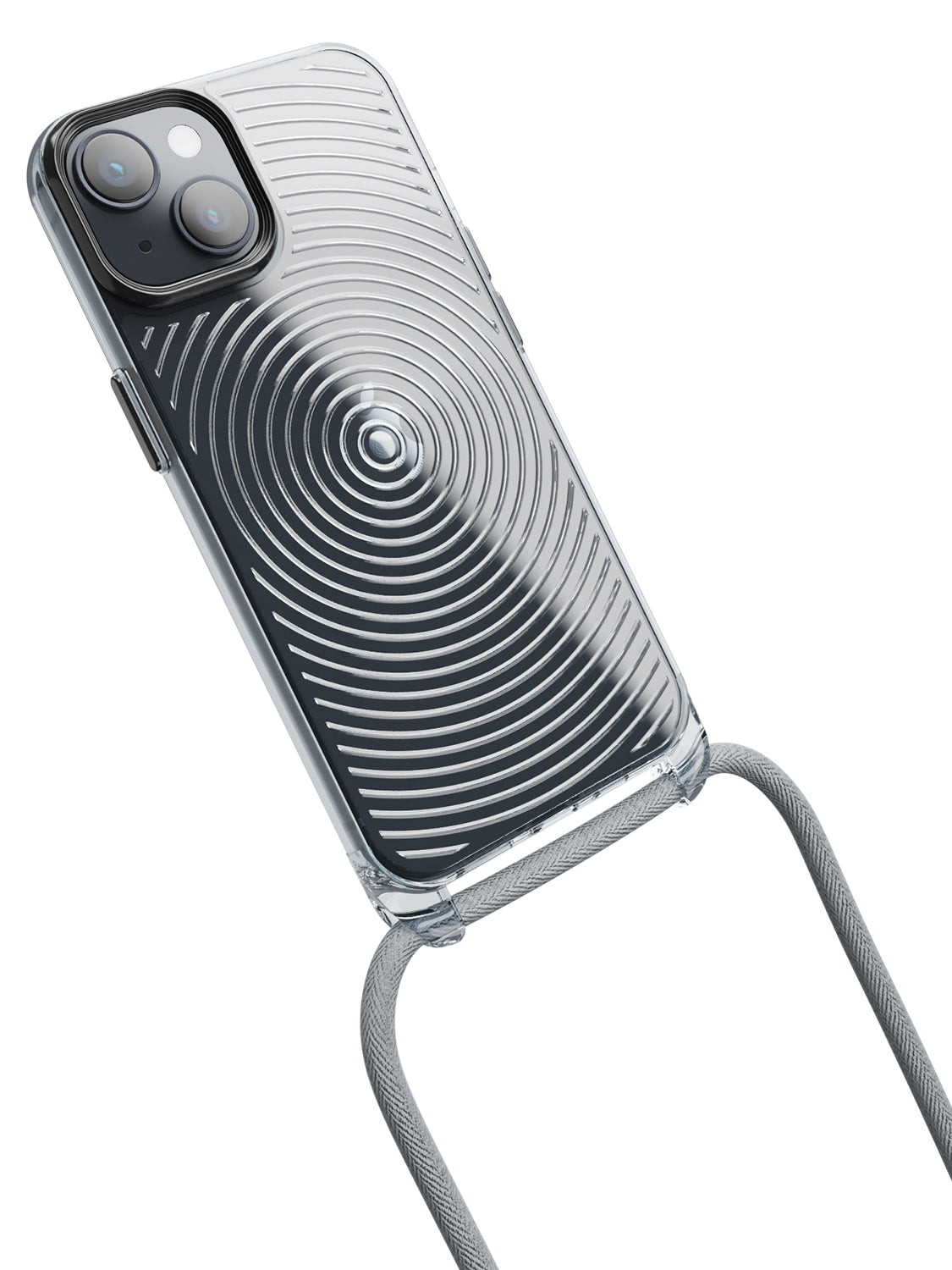 Clear Spiral Crossbody Sling Case - iPhone 13 (Clear - Blue)