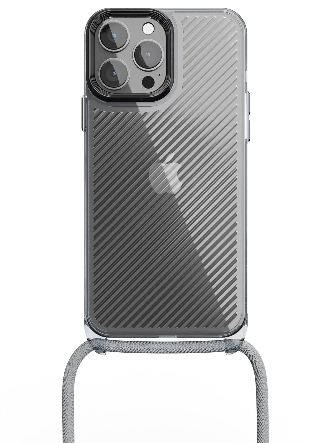 Clear Diagonals Crossbody Sling Case - iPhone 13 Pro Max (Clear - Blue)